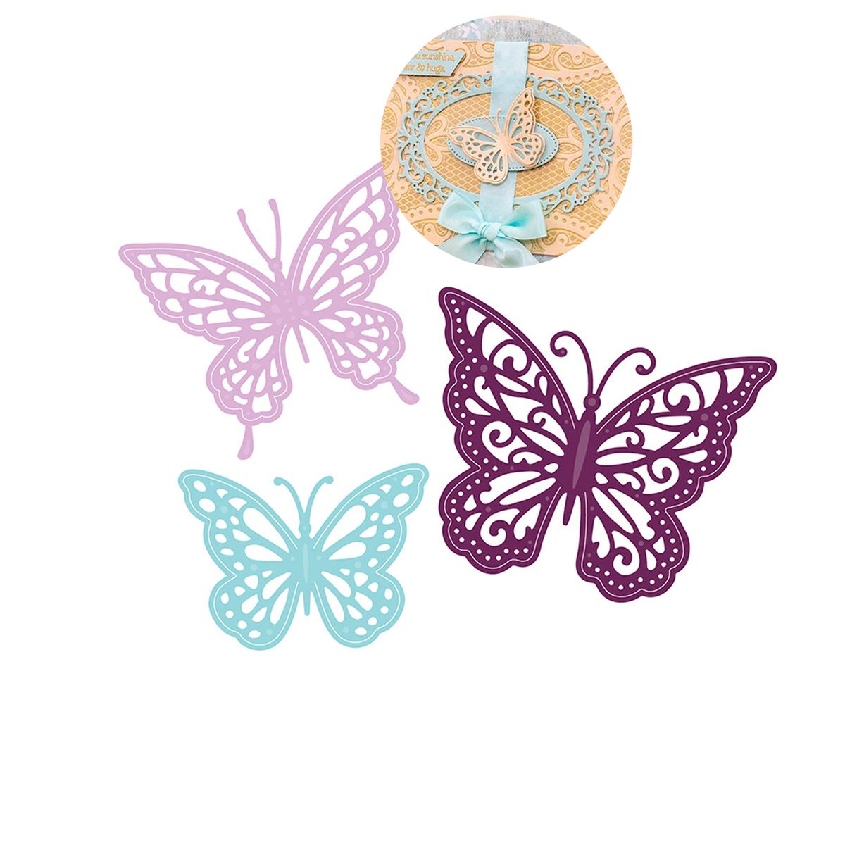 GENERICO - Troquel De Corte Metalico Plantilla Tres Mariposas