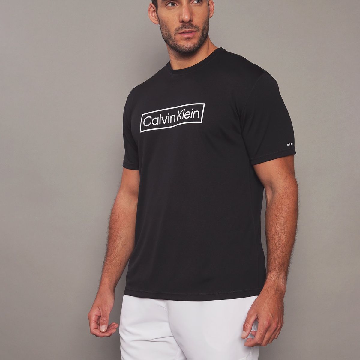 CALVIN KLEIN - Polera Rash Guard Negro Calvin Klein