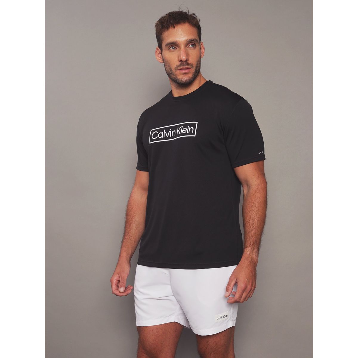 CALVIN KLEIN - Polera Rash Guard Negro Calvin Klein