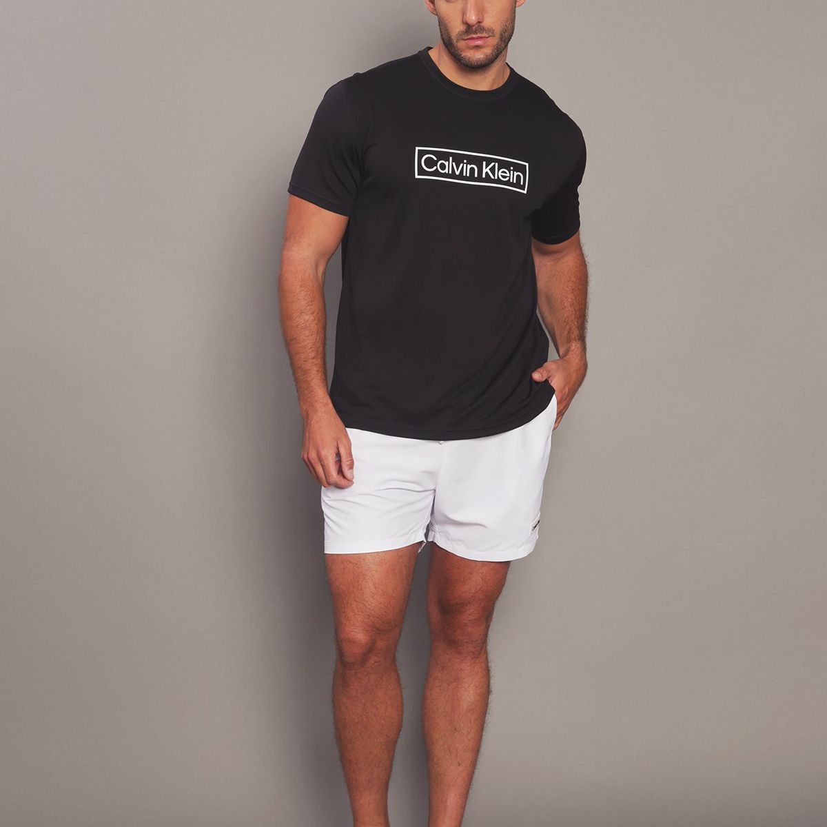 CALVIN KLEIN - Polera Rash Guard Negro Calvin Klein