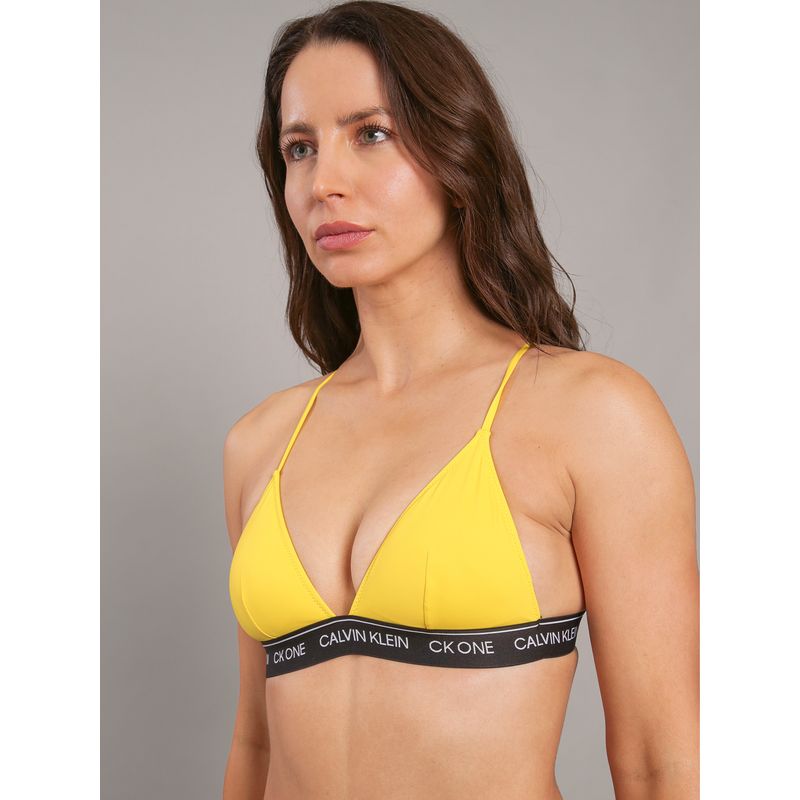 CALVIN KLEIN - Parte Superior de Bikini Triangular CK One Amarillo Calvin Klein