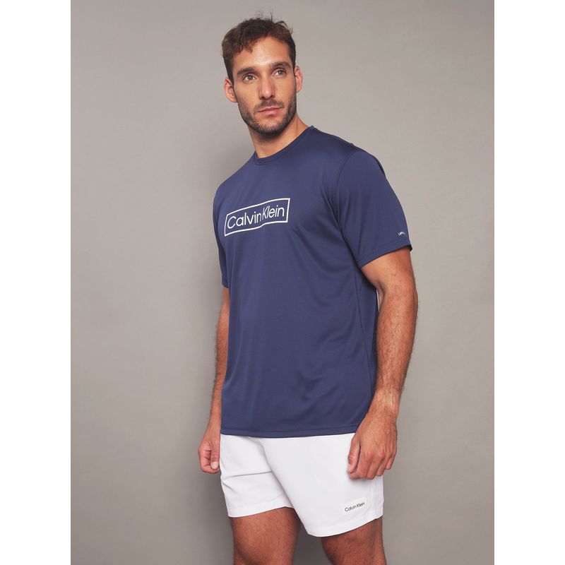 CALVIN KLEIN - Polera Rash Guard Azul Calvin Klein