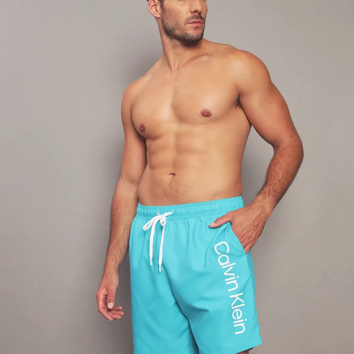 CALVIN KLEIN - Traje de Baño Core Solids Celeste Calvin Klein