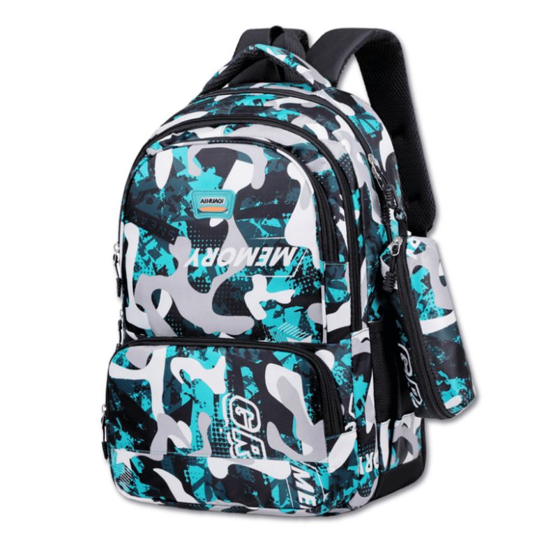 UTILISIMO - Mochila Escolar Juvenil y Universitario 45cm Camuflaje Unisex Green