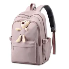 UTILISIMO - Mochila Escolar Juvenil 46cm Niñas Estilo Kawaii Cute Teddy Purple