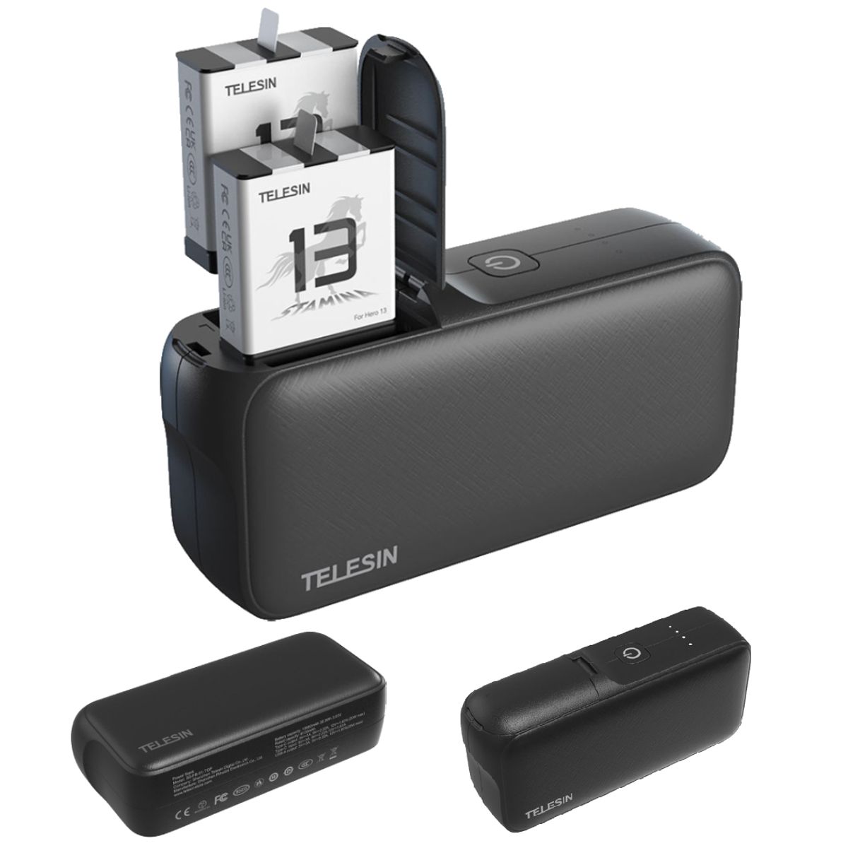 TELESIN - Power Bank para GoPro Hero 13 Black y Smartphone - Telesin