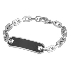 CAT - Pulsera de Hombre J002B00112 Negro-Plateado - Negro