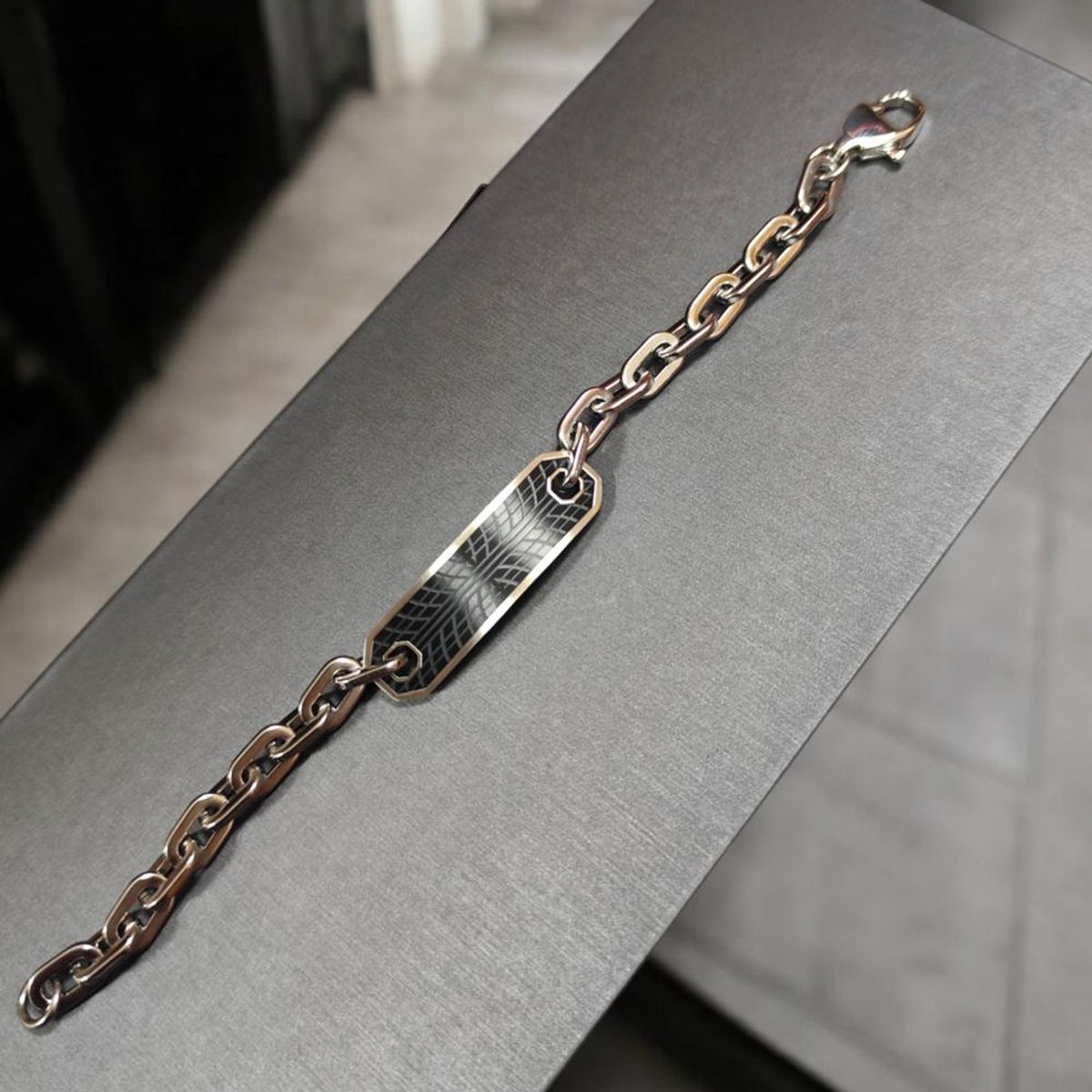 CAT - Pulsera de Hombre Cat J002B00112 Negro-Plateado - Negro