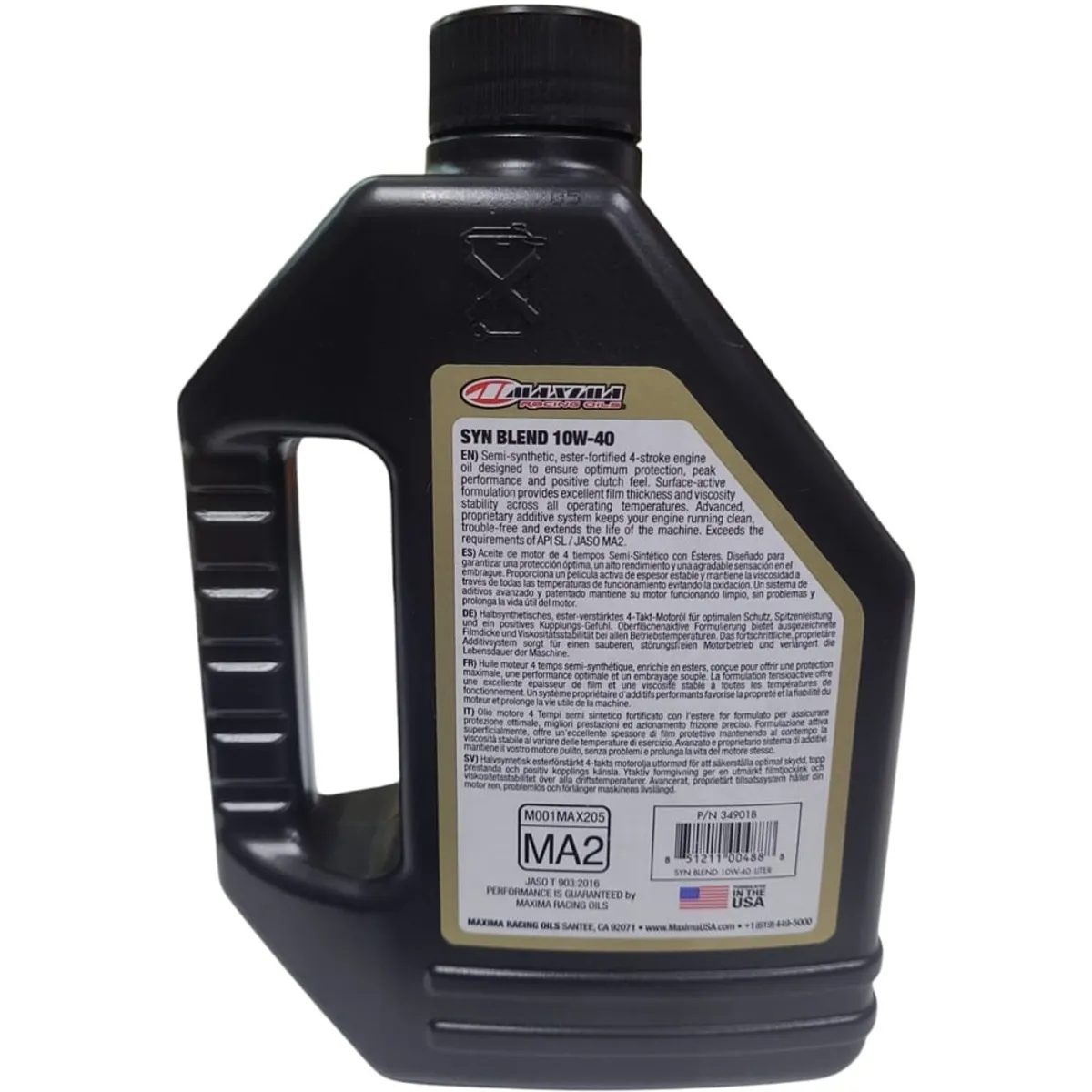 GENERICO - Aceite De Moto 10w 40 Semi-sintetico Máxima Synblend 1l 4t