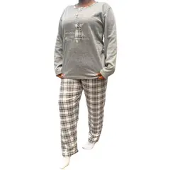 MPROPIA - Pijama Mujer Franela Invierno Manga Larga Diseños 538