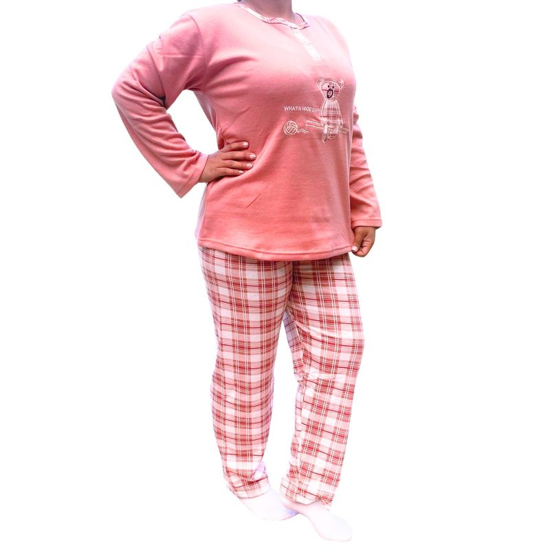 MPROPIA - Pijama Mujer Franela Invierno Manga Larga Diseños 538