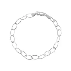 GENERICO - Pulsera De Plata Ovalada Torcida