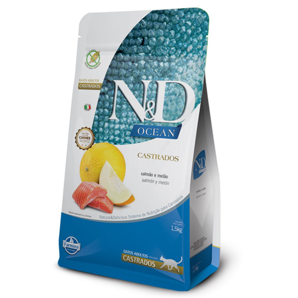 N&D - Alimento N&D Ocean Salmon Gato Castrado 7.5Kg