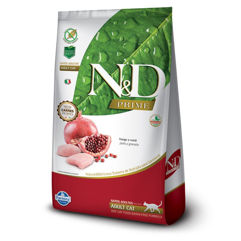 N&D - N&D Prime Alimento Pollo y Granada Gato Adulto 7.5Kg