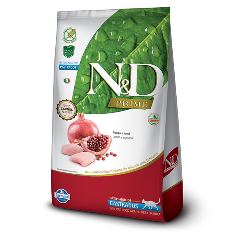 N&D - N&D Prime Alimento Pollo y Granada Gato Castrado 7.5Kg