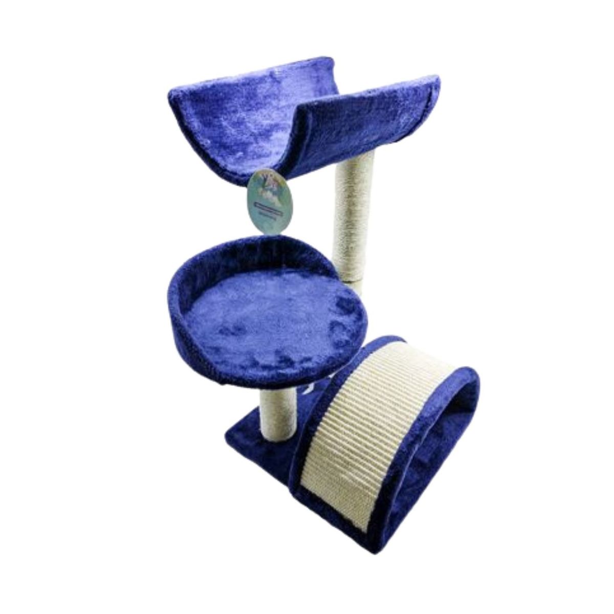 GENERICO - Rascador Compacto Para Gatos Con Plataforma Y Cama Suave 64Cms