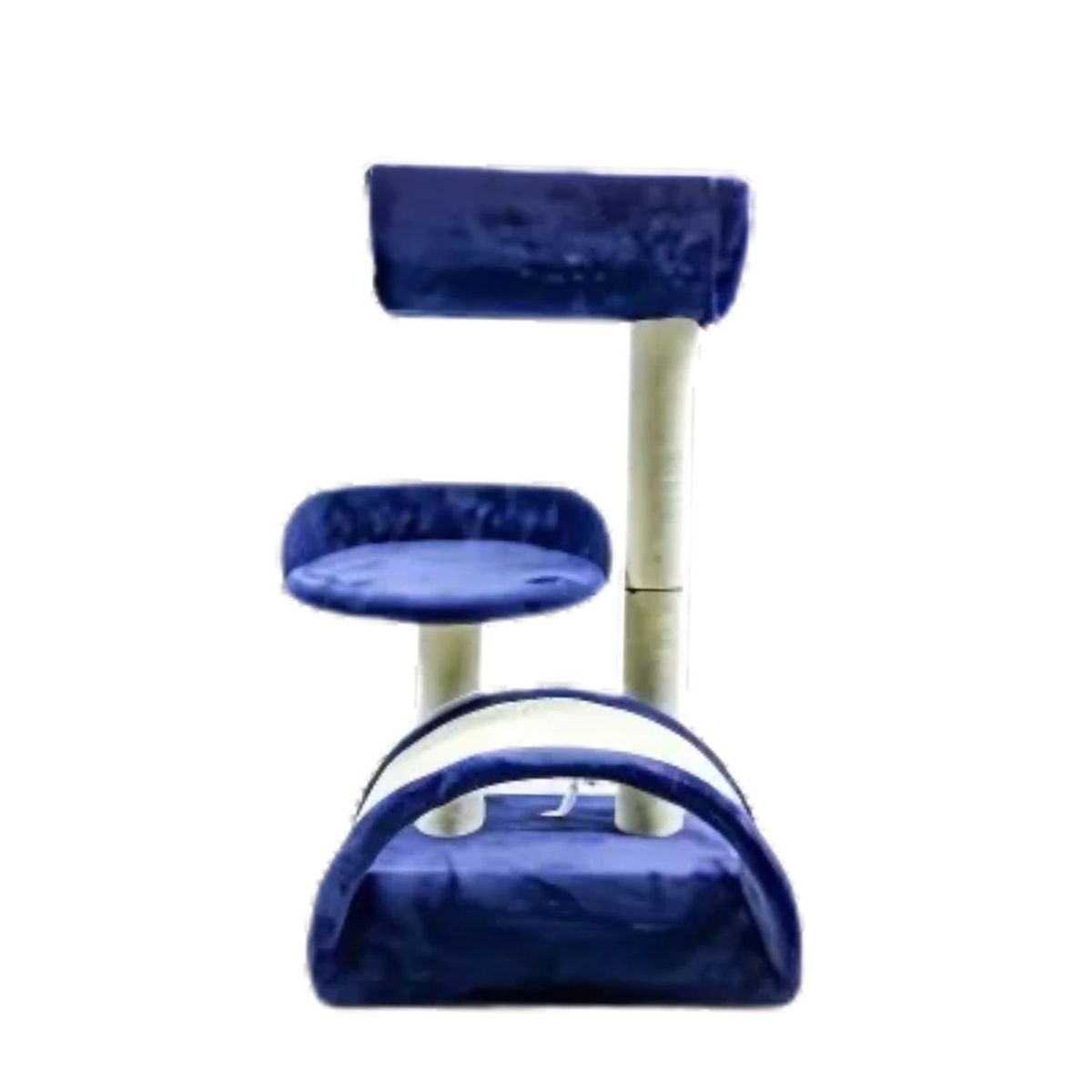 GENERICO - Rascador Compacto Para Gatos Con Plataforma Y Cama Suave 64Cms