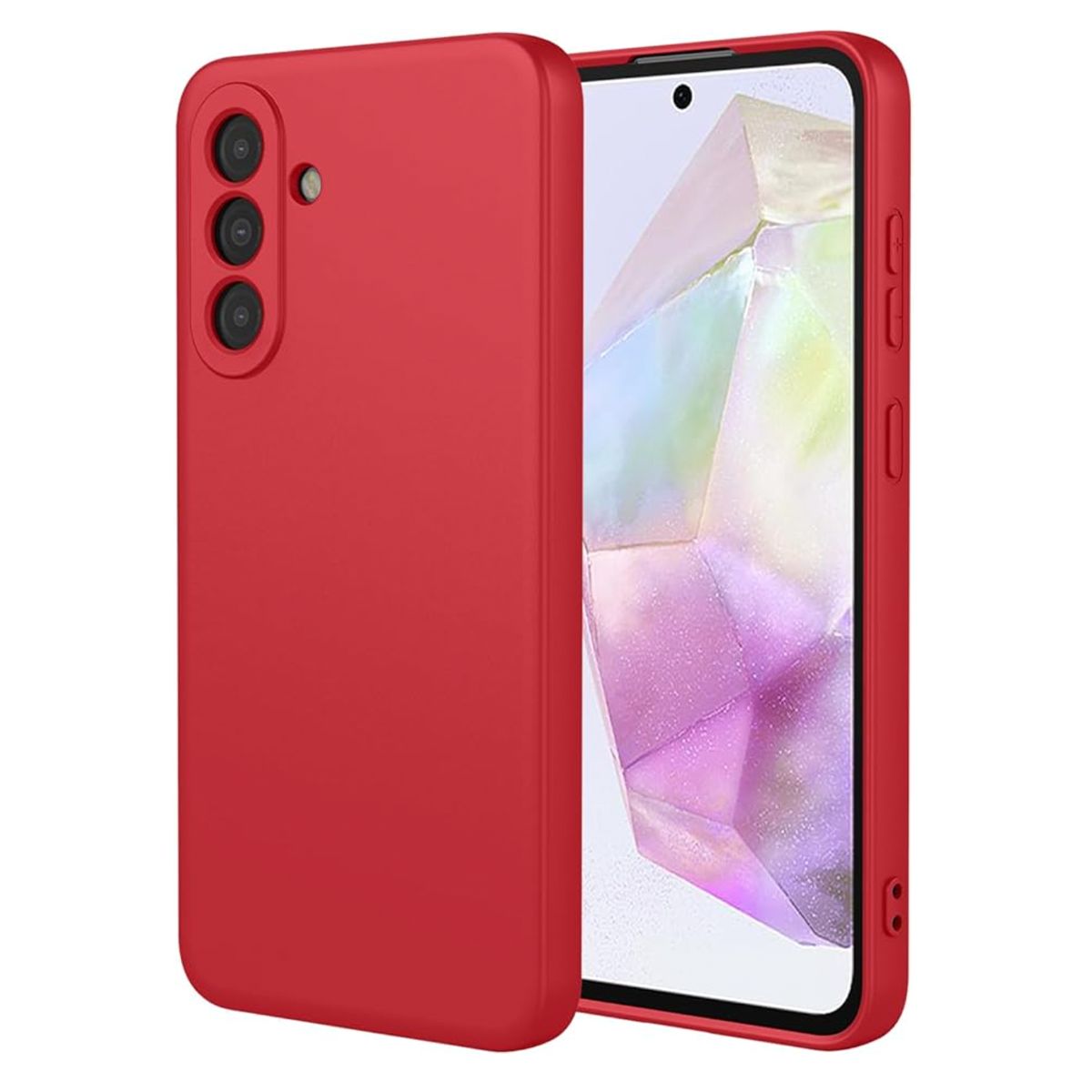 JOIGO - Carcasa Funda Para Samsung A56 Goma Rojo