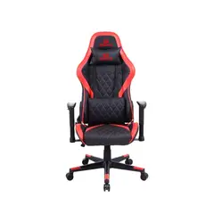 REDRAGON - Silla Gamer Gaia Black Red Reclinable Ergonomica