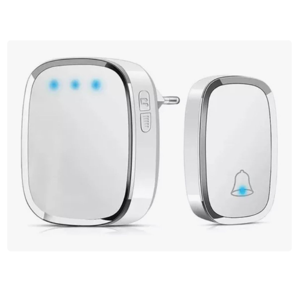 GENERICO - Timbre Inalámbrico Impermeable Con Luz Led 300m Color Blanco