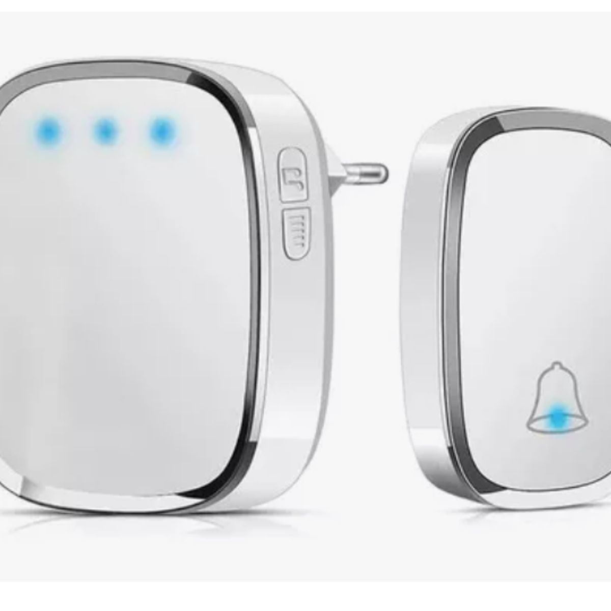 GENERICO - Timbre Inalámbrico Impermeable Con Luz Led 300m Color Blanco