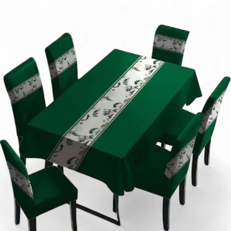 GENERICO - Pack De 6 Fundas De Sillas Elasticadas + Mantel Estampados