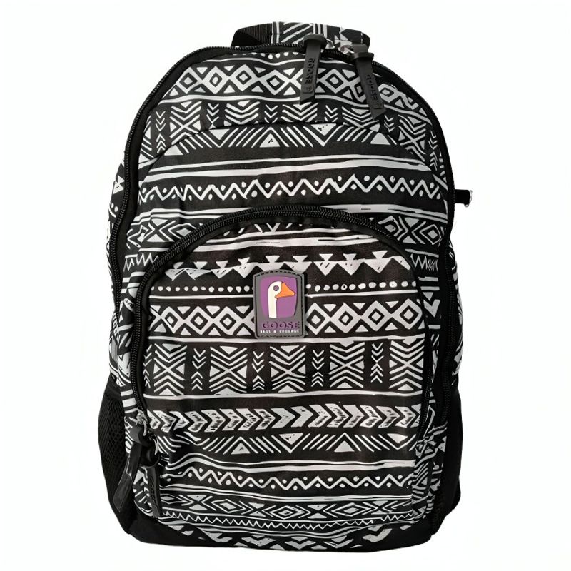 MOOSE - MOCHILA MOOSE DI COMO ETNICO NEGRO GRIS PLATA 