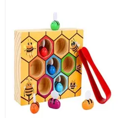 SOFT PLAY - Juguete Panal De Abeja Madera Capacidad Motora