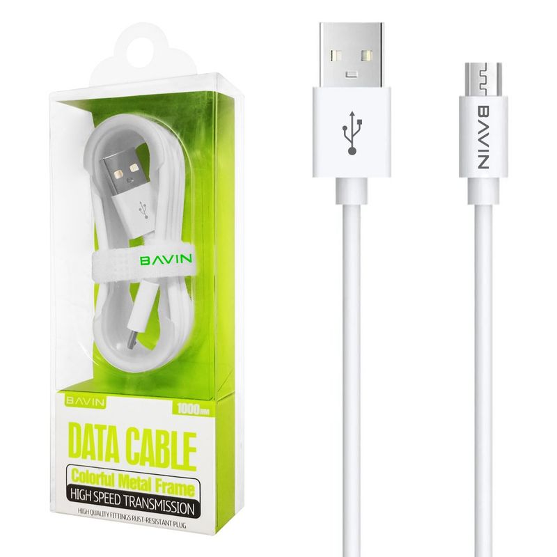 GENERICO - Cable de Carga Rápida 100 Cms. de Largo USB a V8 (Micro USB) - Bavin