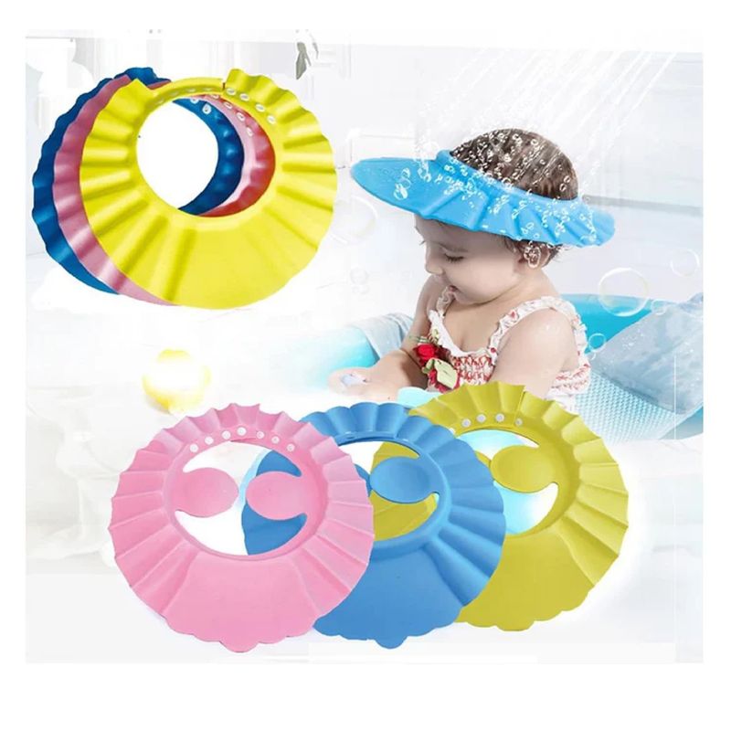 GENERICO - Gorro Para Protección de Baño Bebé Color CELESTE