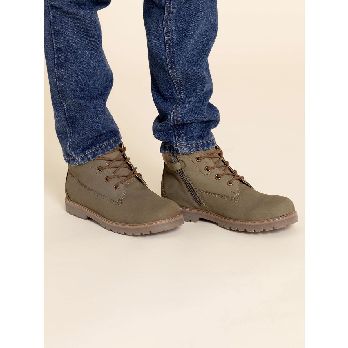 HUSH PUPPIES - Botin Cuero Morgan Niño Verde HUSH PUPPIES