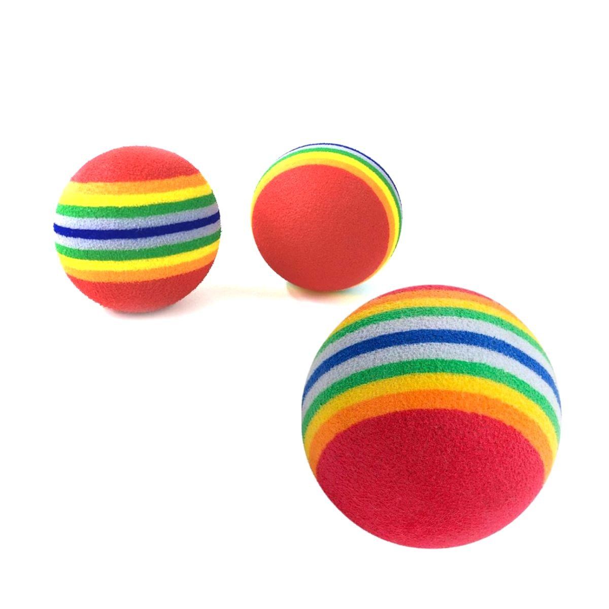 PAWISE - Pelotas para Gatos Arco Iris Pawise X3 Juguetes para Gatos