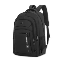 UTILISIMO - Mochila Escolar Juvenil Universitario Hombre 45cm Multifuncional Black