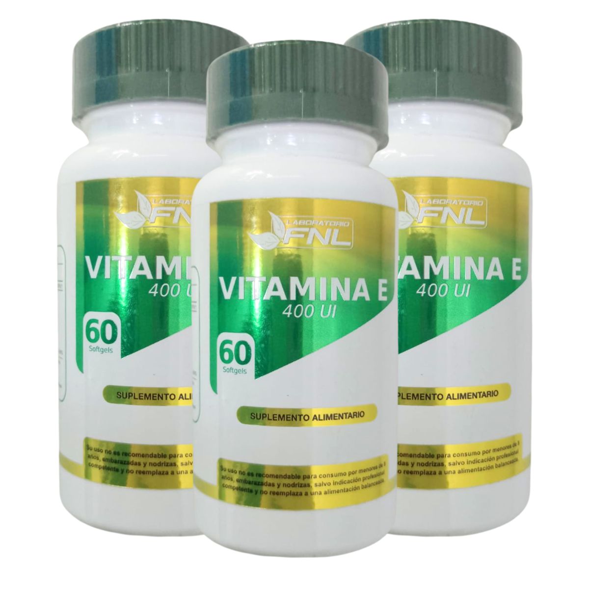 FNL - Vitamina E 400 Ui 180 Cápsulas FNL Pack 3 Frascos