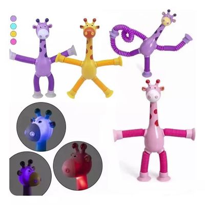 Imagen 2 del producto Set De 12 Jirafas Tubo Extensible Ventosa Juguete Sensorial