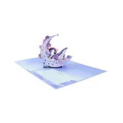 SOLEIO - Tarjeta Felicitaciones Plegable Galaxia con Efecto 3D