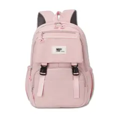 UTILISIMO - Mochila Escolar Juvenil 48cm Diseño Unicolor Light Pink