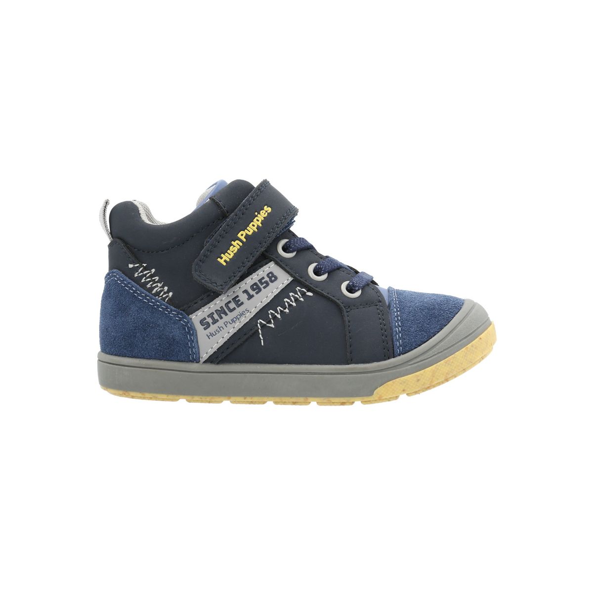 HUSH PUPPIES - Botin Cuero Yorktown Niño Azul HUSH PUPPIES