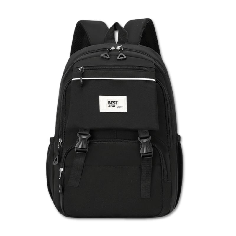 UTILISIMO - Mochila Escolar Juvenil 48cm Diseño Unicolor Light Black
