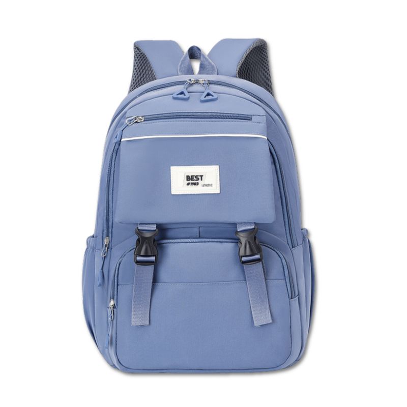 UTILISIMO - Mochila Escolar Juvenil 48cm Diseño Unicolor Light Blue