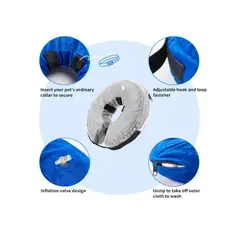 GENERICO - Collar Inflable Isabelino Anti Mordida Perros Gatos