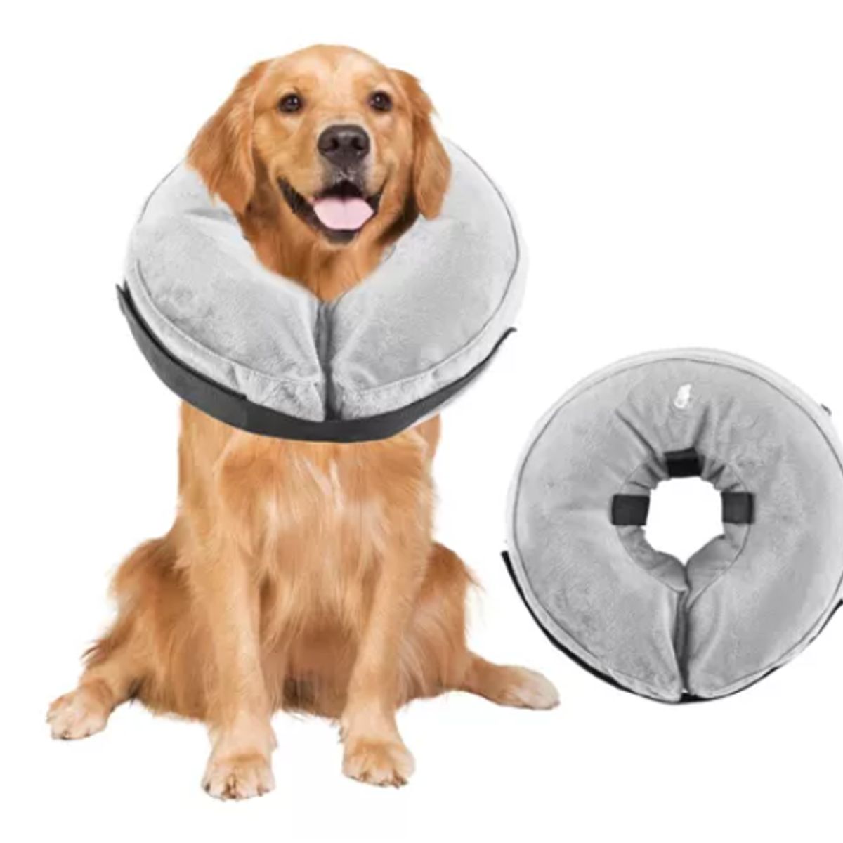 GENERICO - Collar Inflable Isabelino Anti Mordida Perros Gatos