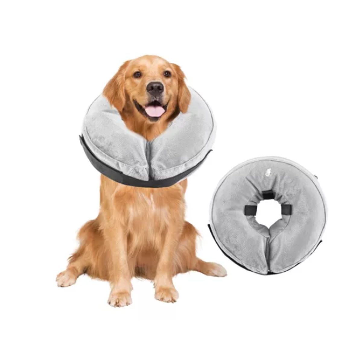 GENERICO - Collar Inflable Isabelino Anti Mordida Perros Gatos