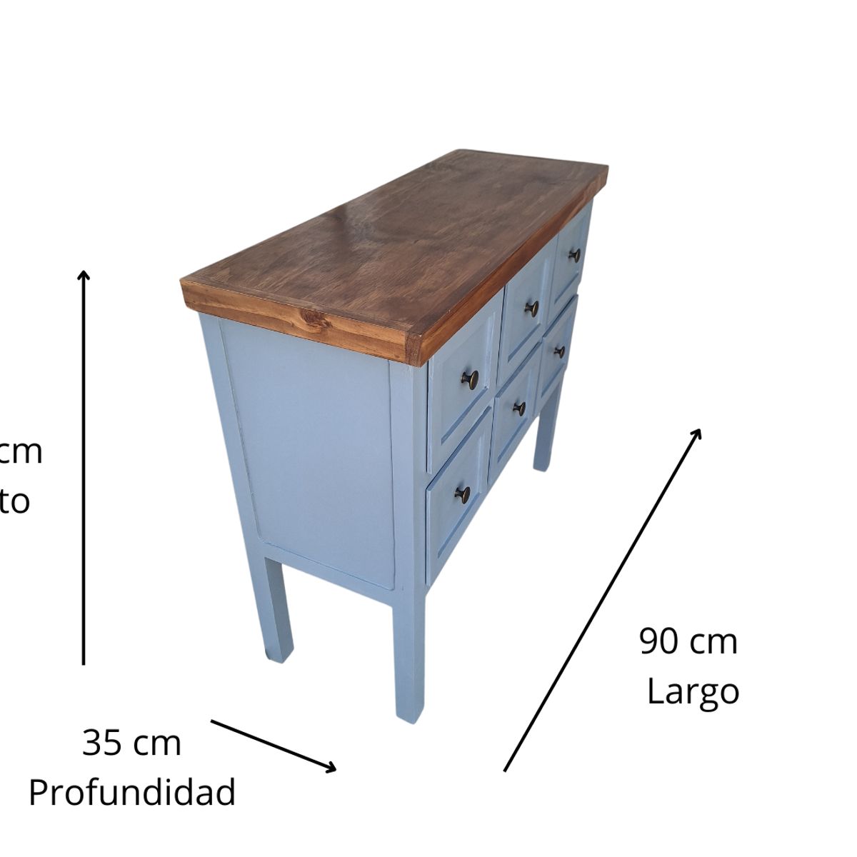 CASAHOGGAR - Mueble Urbino 6 Bicolor Celeste