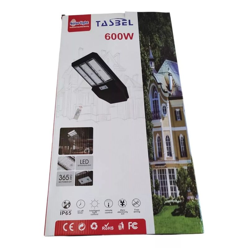 GENERICO - Foco Luz con Panel Solar Tasbel 600W