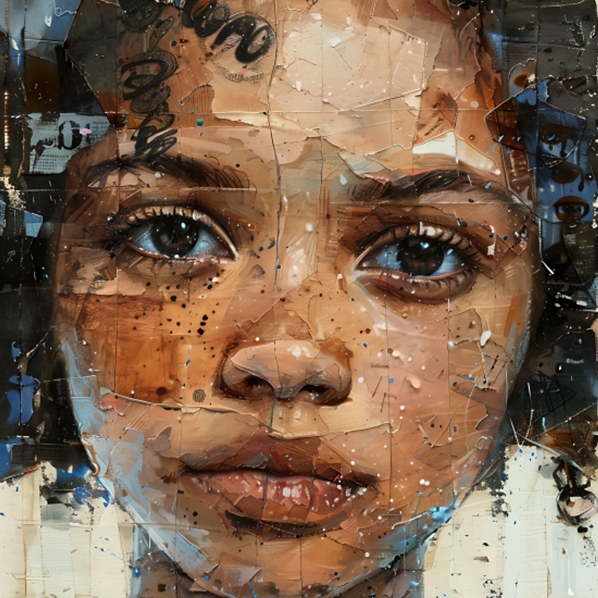 LOS REGALONES - Cuadro Canvas Imagen Linda Mirada en lienzo 85x55 cm