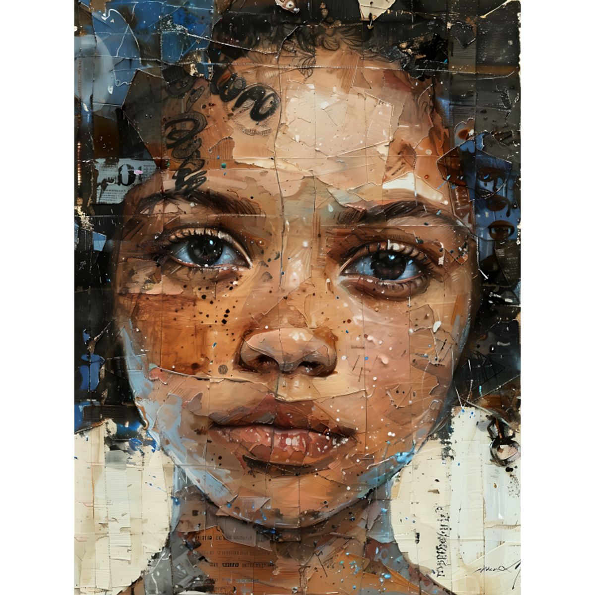 LOS REGALONES - Cuadro Canvas Imagen Linda Mirada en lienzo 85x55 cm