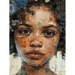 LOS REGALONES - Cuadro Canvas Imagen Linda Mirada en lienzo 85x55 cm