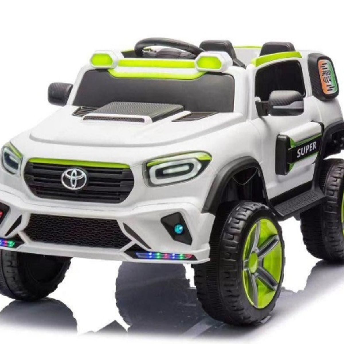 GENERICO - Jeep Auto A  Bateria 4x4 Con Control 12V Blanco