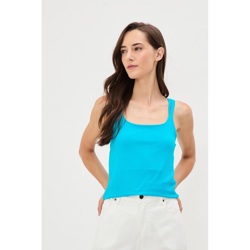 IO - Polera Casual Lisa Azul iO